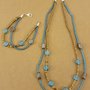 Collana e braccialetto (combo) di perline e perle di vetro 