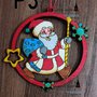 PALLINA DI NATALE IN LEGNO - P3 - Babbo Natale