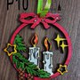 PALLINA DI NATALE IN LEGNO - P10 - CANDELE