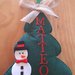 Alberello personalizzato con nome pupazzo di neve idea regalo originale natalizia da appendere bambini amici famiglia,creazioni natalizie artigianali per la casa e da appendere all'albero di Natale,decorazione imbottita verde primo natale