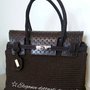 Borsa modello Birkin in vera pelle