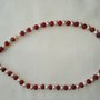 Collana di Agata rossa abbinata con Perle d'Acqua dolce