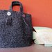 Borsa lana grigio tweed