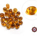 100 Perle Vetro a Goccia : 10x5 mm - Ambrato Giallo 