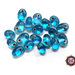 100 Perle Vetro a Goccia : 10x5 mm - Turchese 
