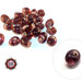 100 Perle Vetro a Goccia : 10x5 mm - Viola Prugna 