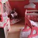 Modellino legno camera bambina rosa personalizzabile