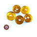 30 Perle Vetro a Rondelle : 22 mm diametro - Ambrato Chiaro
