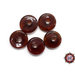 30 Perle Vetro a Rondelle : 22 mm diametro - Ambrato Scuro
