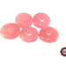 30 Perle Vetro a Rondelle : 22 mm diametro - Rosa Chiaro piatto