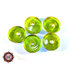 30 Perle Vetro a Rondelle : 22 mm diametro - Verde Acido