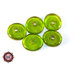30 Perle Vetro a Rondelle : 22 mm diametro - Verde Acido