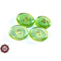 30 Perle Vetro a Rondelle : 22 mm diametro - Verde Acqua Chiaro