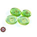 30 Perle Vetro a Rondelle : 22 mm diametro - Verde Acqua Chiaro