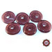 30 Perle Vetro a Rondelle : 22 mm diametro - Viola Prugna Chiaro