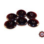 30 Perle Vetro a Rondelle : 22 mm diametro - Viola Prugna Scuro