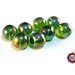 30 Perle in vetro A/B  - sfera 12 mm - Tondo - Verde