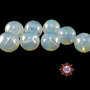 30 Perle in vetro A/B  - sfera 12 mm - Tondo - Bianco Opale