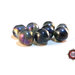 30 Perle in vetro A/B  - sfera 12 mm - Tondo - Grigio Fumo