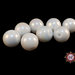 30 Perle in vetro A/B  - sfera 12 mm - Tondo - Bianco Alabastro