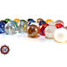 100 Perle in vetro A/B  - sfera 12 mm - Tondo - Mix colors