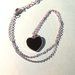Collana elegante cuore argento azzurro idea regalo amore amicizia