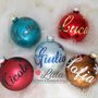 Pallina di Natale in vetro personalizzata con nome elegante + fiocco di neve idea regalo maschio femmina