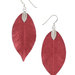 Orecchini Elegant Colore Rosso Premium - Red Leaves