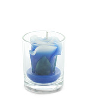 Candela Rosa Blu , Su Bicchiere Vetro , Aroma Ocean