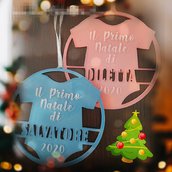 Pallina decoro Albero di Natale in plexiglass personalizzabile "Il mio primo Natale"