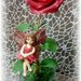 Collezione Bambole - Natale - fatina rossa e fiore in porcellana fredda