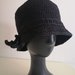 Cappello donna lana nera modello cloche