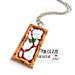 Collana pizza margherita rettangolare - collana kawaii - handmade miniature - idea regalo - fake food