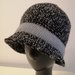 Cappello donna uncinetto melange nero