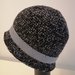 Cappello donna uncinetto melange nero