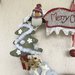 NATALE - ghirlanda a cuore  con pinguino e scritta Merry Christmas