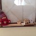 Cornici portafoto gemelle bimbo bimba, decorazioni legno, corda, panno