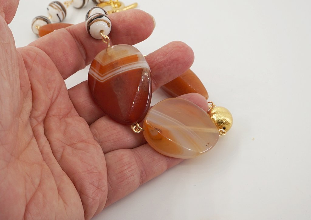 HZLXF1 Pietra Naturale La Corniola Rossa Agata Perline Della - Foto 6