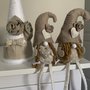 Coppia di gnomi ed albero shabby