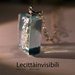 Collana cristallo di vetro  collana di ghiaccio Coòòana vetro fusione  Pendente in argento e vetro 