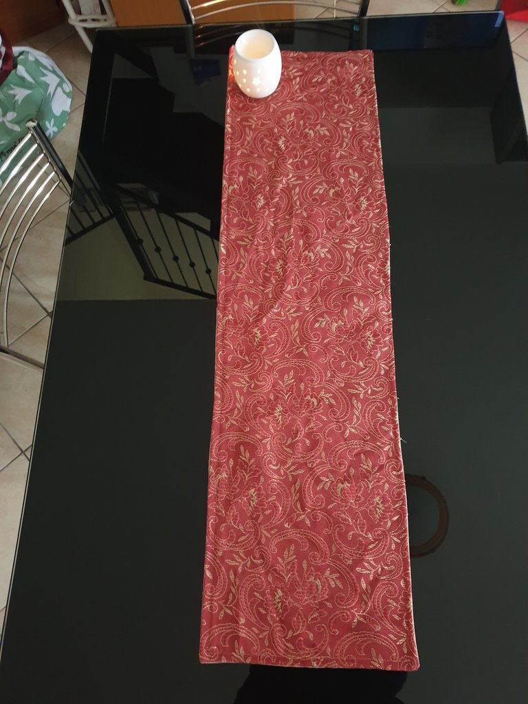 Runner Da Tavola Natalizio In Cotone E Lino - 30x220 Cm - Stampa Invernale