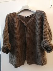 Giacca in lana bio marrone chiaro