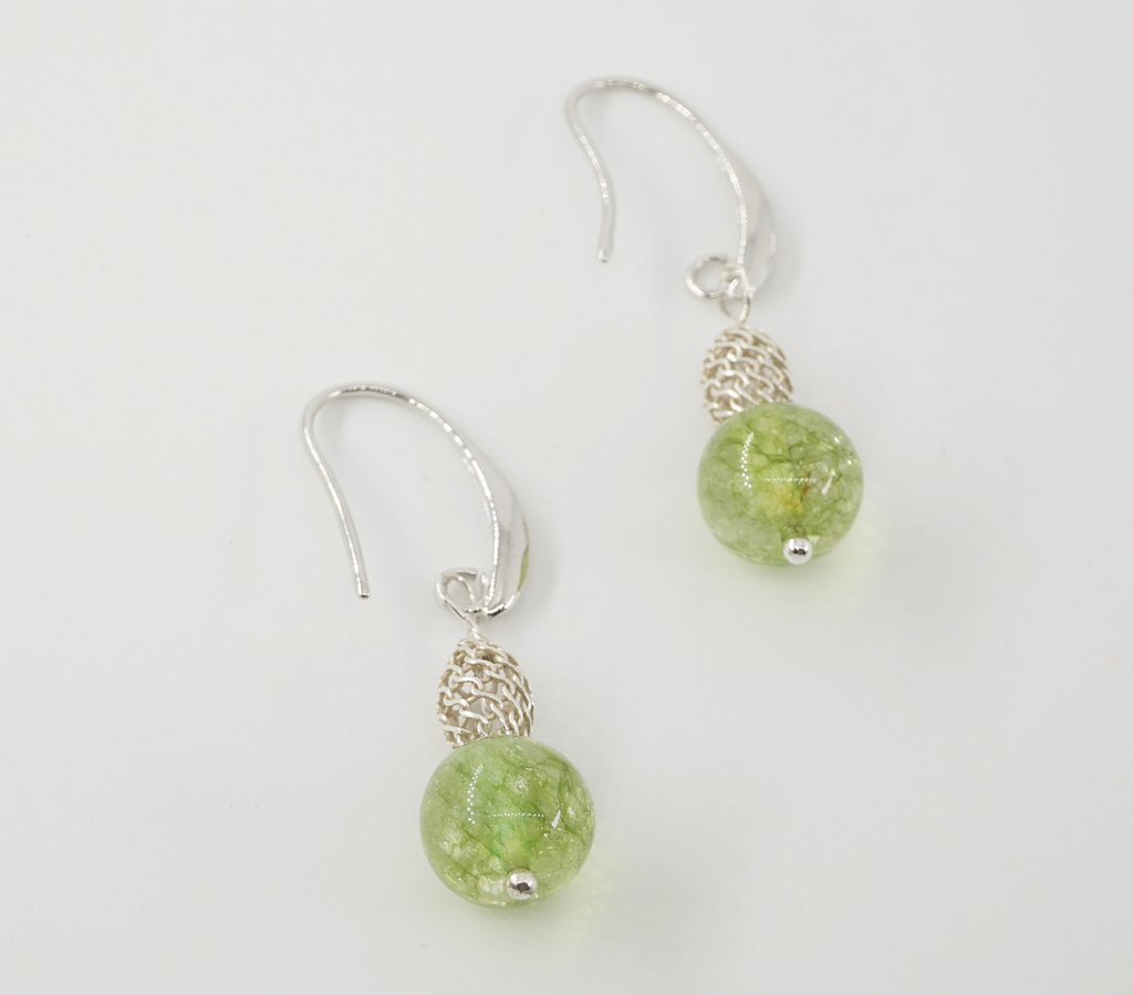 Orecchini Silvia Kelly - Pendenti - Oro Rosa - Peridoto - Acquamarina
