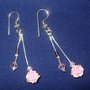 Orecchini pink rosa del pensiero Argento 925 Cod.l0721