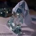 Ciondolo scultura in vetro fuso  Pendente artistico in cristallo di vetro pendente di ghiaccio