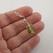 orecchini a clip pendenti  pietre e zirconi peridoto, regalo mamma amica