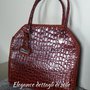 Borsa in VERA PELLE e crochet Modello FALABELLA