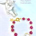 Bracciale realizzato a mano a rosario con agate e perla barocca e ottone