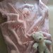 Copertina neonato in cotone ai ferri per carrozzina culla estate, regalo nascita, copertina fatta a mano 
