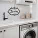 Adesivo Laundry targa per lavanderia con cornicetta chic